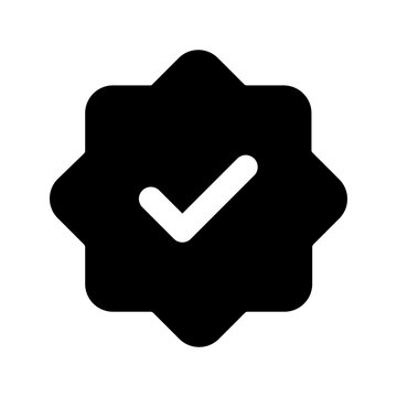 verified badge glyph icon
