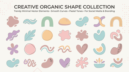 Fototapeta premium Colorful abstract shapes design elements.