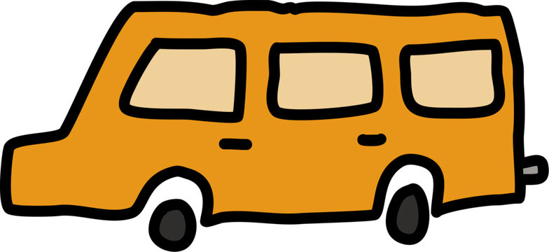 yellow school bus isolated
