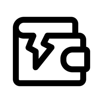 empty wallet line icon