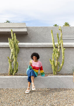Gorgeous fashion Black texting mobile phone cactus 
