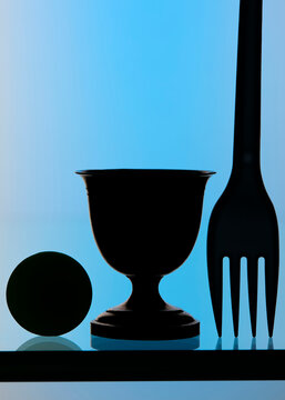 Object silhouettes still life