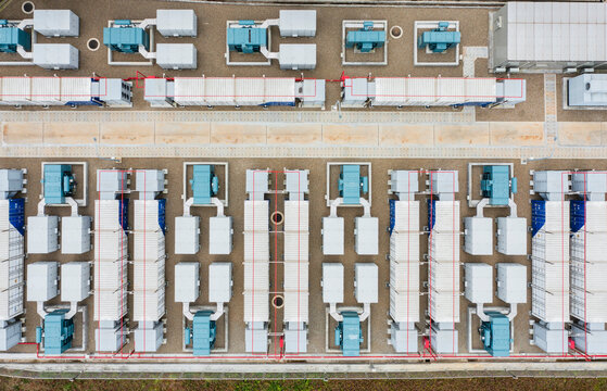 Grid Scale Energy Storage Facility Aerial View