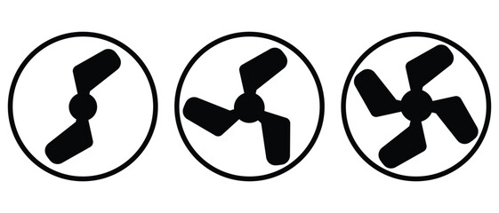 Propeller Icon, Propeller speed Icon, Fan speed icon, propeller fan speed icon. © WRONGNUMBER007