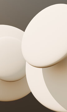 Shapes in Soft Tones Floating in Space