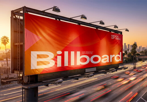 Highway Billboard Outdoor Advertising Mockup