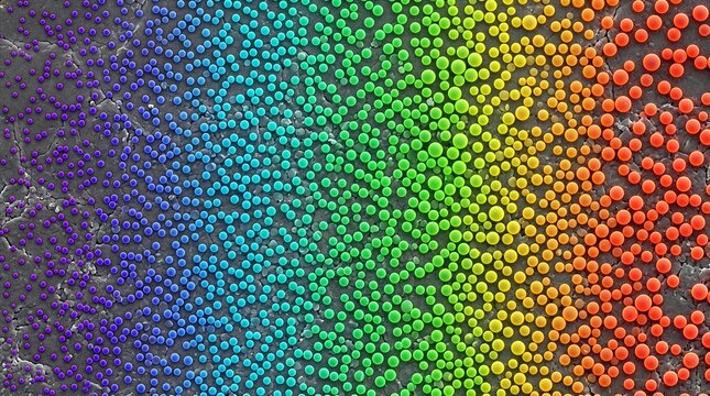 Carbon Nanotube Bundle Axial Cross-Section TEM-Style 3D Render