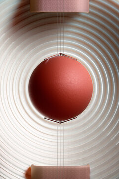 Abstract Terracotta Spheres 3D Abstract Background