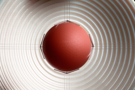 Abstract Terracotta Spheres 3D Abstract Background