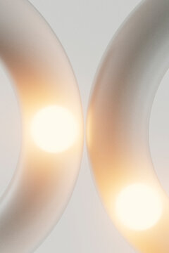 Futuristic Circular Light Rings Abstract Background