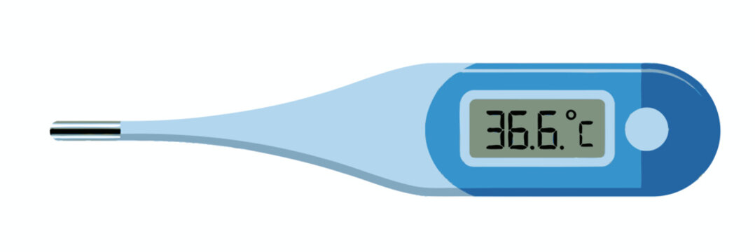 Digital thermometer with 366 degrees Celsius on screen