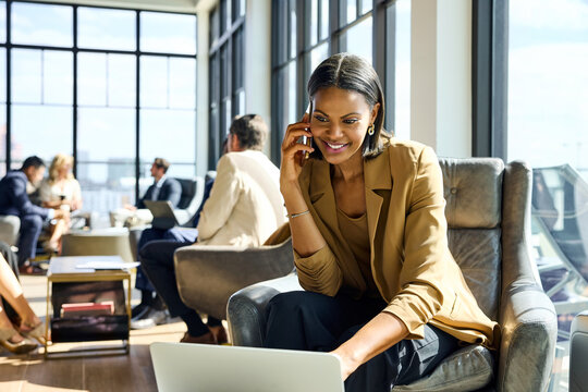 Businesswoman talking on the phone