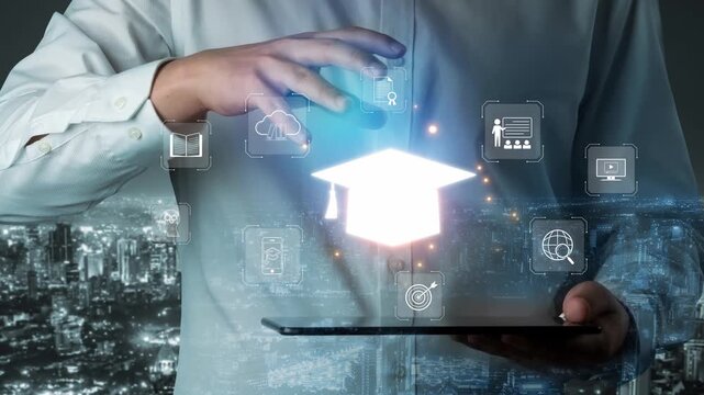Online learning system combining digital education, e-learning, and virtual classroom to enhance learning, assessment, and global knowledge sharing. Marrow