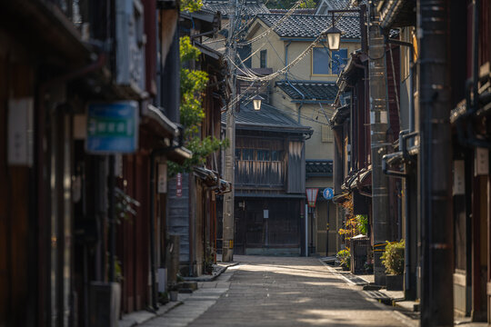 A Path Through Old Buildings In The Higashi Chaya District