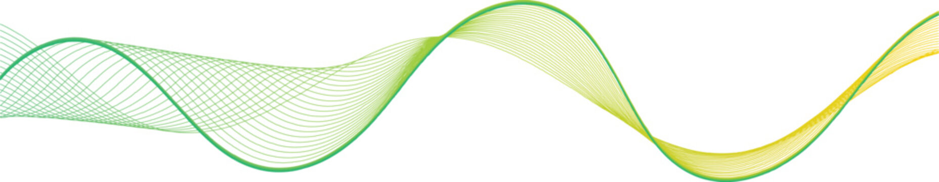 Abstract green wave  green wave line background,wavy abstract green lines in wave shape, data flow concept,Green wave melody lines on white background,