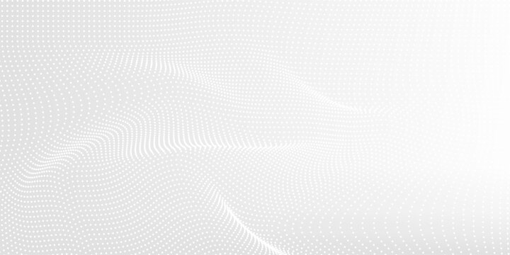 Dot white gray wave light technology texture background. Abstract big data digital concept