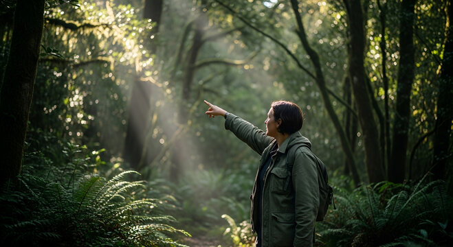a man is making a pointing gesture as if showing something to someone else