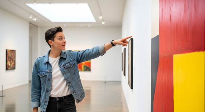 a man is making a pointing gesture as if showing something to someone else