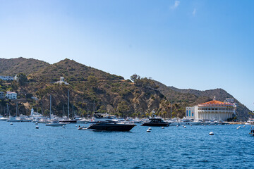 boats in the bay of catalina island california © Darrylee