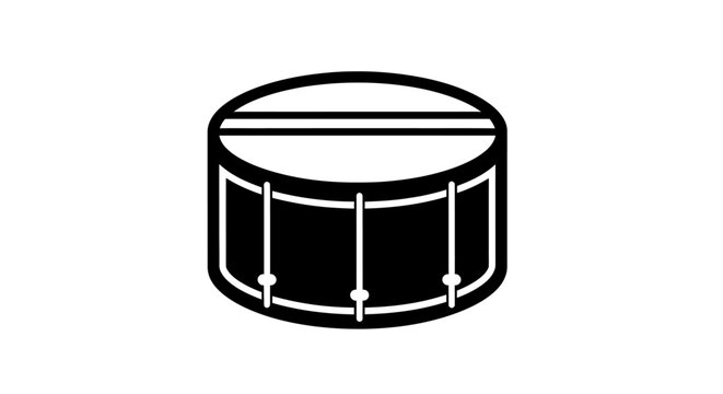 Simple Snare Drum Icon Vector Illustration