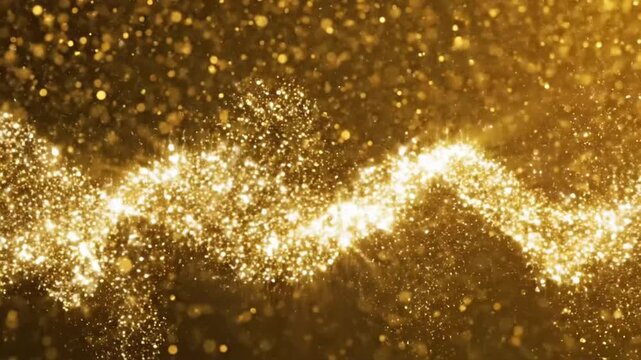 Golden background loop with festive twinkling effects and glit for various celebrations and events taking place