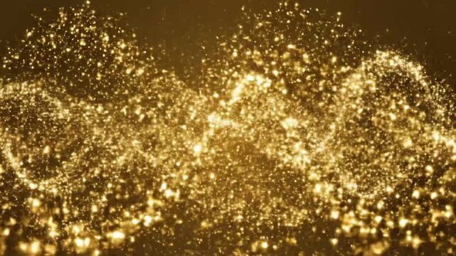 Gold background loop with festive twinkling glit for celebration and events in any setting at any time