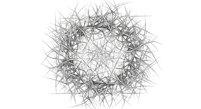 Black and White Scribble Art Design Element.