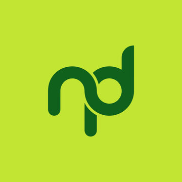 Abstract green letter mark logo featuring intertwined characters.