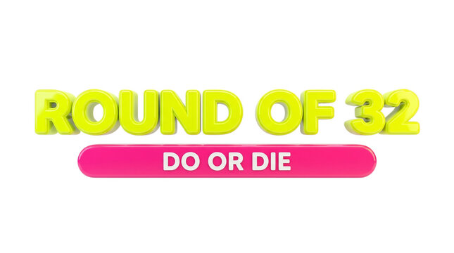 Tournament round of 32 isolated on transparent background png