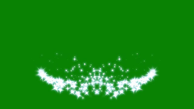Glitter pixie dust trail, dust line burst, luminous star sparkle animation, magical white particle burst, elegant twinkle line effect, shimmering fantasy radiant curved light motion on green screen.4K
