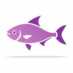 Obraz premium Purple Fish Icon