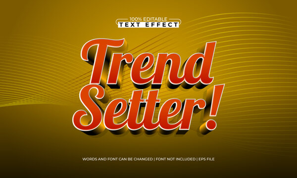 Trend Setter Editable Text Effect - Elegant Luxury Typography for Premium Branding Design