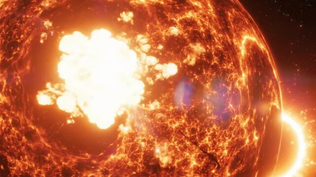 Soleil b VSRExport shows a star with fiery activity in space capturing energy and movement at a stunning distance