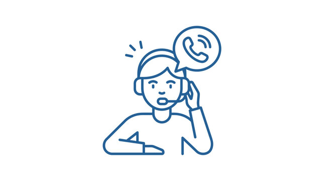 Man talking on the telephone.