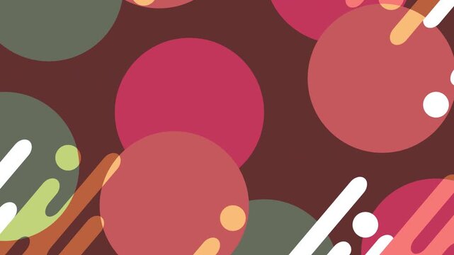 Abstract geometric pattern with colorful circles 4K