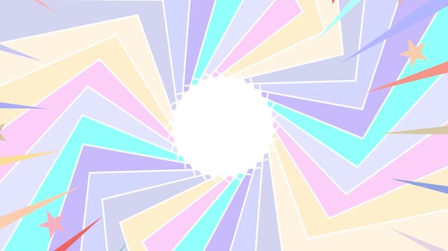 Pastel Starry Spiral Motion Graphic 4K