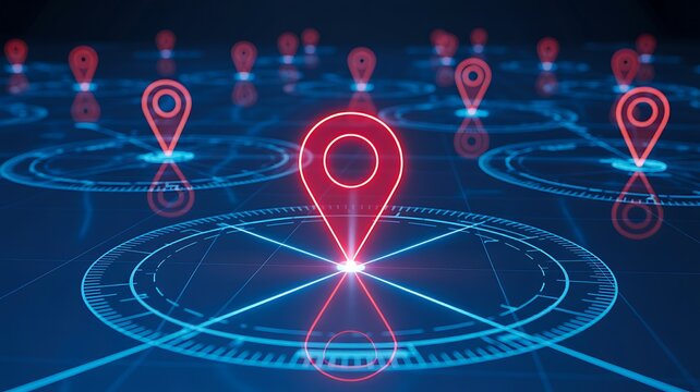 Digital location tracking system with navigation pins and smart network