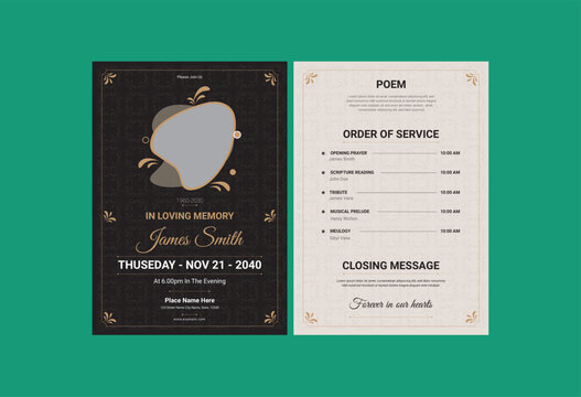 Funeral program Design