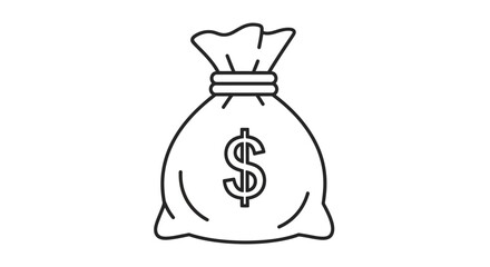 Money bag with dollar sign symbol. © Nur