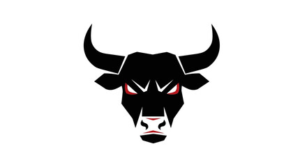 Aggressive Bull Head Logo Vector Illustration © Fhadhil