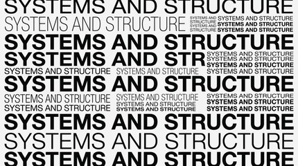 Obraz premium Systems and Structure word cloud typographic background.