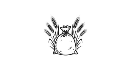 Money bag with wheat around it. © Andi