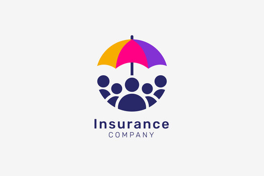 Insurance company logo design template