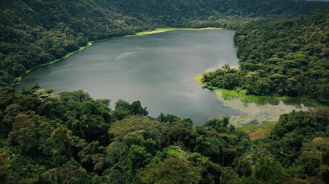 Aerial drone view of Laguna del Hule