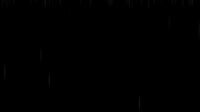 Realistic Rain Animation with Falling Water Streaks, Seamless Weather Motion Graphics Overlay for Cinematic Background and Visual Effects