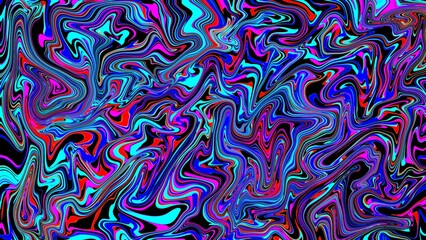 Fototapeta premium Abstract Vibrant Neon Swirl Liquid Marble Texture for Digital Background and Creative Design Art