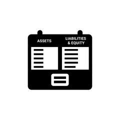 Fototapeta premium Balance Sheet Icon: Assets vs Liabilities and Equity