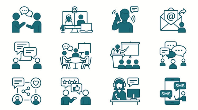 People Communicating with Speech Bubbles.
