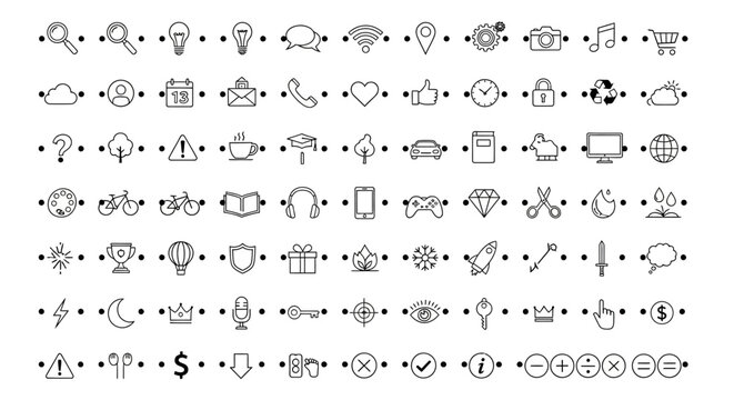 Collection of 70 Hand-Drawn Doodle Icons for Web and Mobile Apps