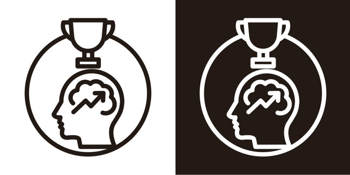 Success Mindset  Icon Set White Style Collection 